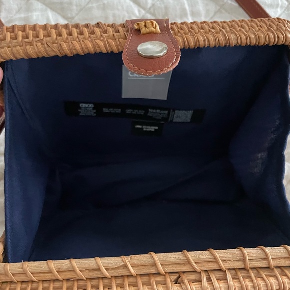 NWOT ASOS Rattan Crossbody Square Bag - Picture 5 of 5